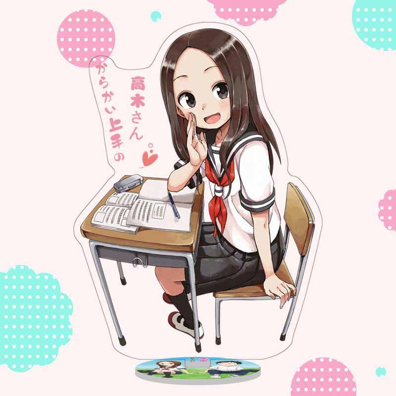 Standee NHẤT QUỶ NHÌ MA THỨ BA TAKAGI mô hình Karakai Jouzu no Takagi-san tượng mica trong acrylic anime chibi trưng bày