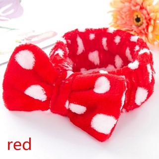 Băng đô nơ nhung cài tóc rửa mặt