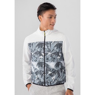 Áo Khoác Gió Thể Thao Nam Giordano Windbreaker Màu Trắng Phối Họa Tiết 0107800101