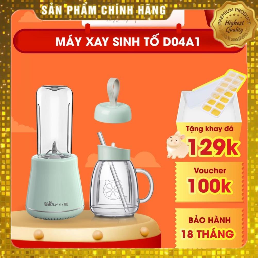 Máy Xay Sinh Tố Cầm Tay Bear, Xay Hoa Quả Công Suất Lớn, Chất Liệu An Toàn LLJ-D04A1 BIN