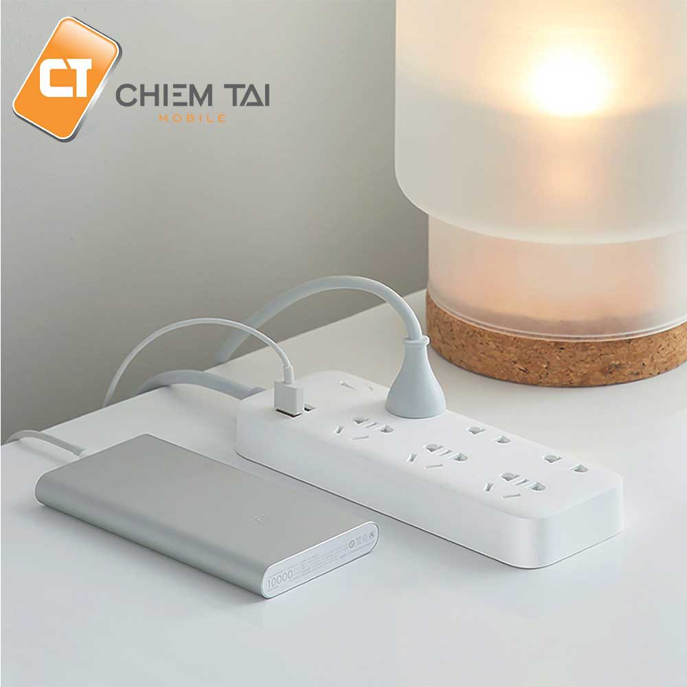 Ổ cắm điện 6 đầu tích hợp 2 cổng sạc nhanh USB ZMI CX05