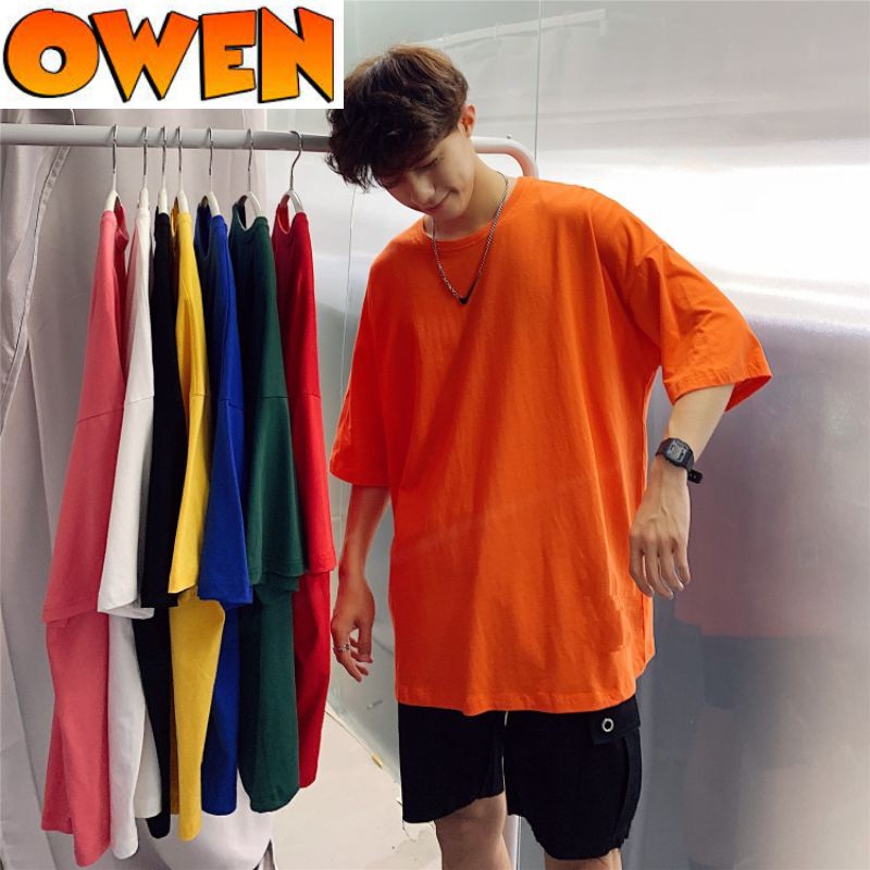 (Owen.Style) Áo Thun Unisex Trơn Nam Nữ Form Rộng Phông Tay Lỡ Chất Cotton UK 100% Nhập Khẩu 12 Màu | BigBuy360 - bigbuy360.vn