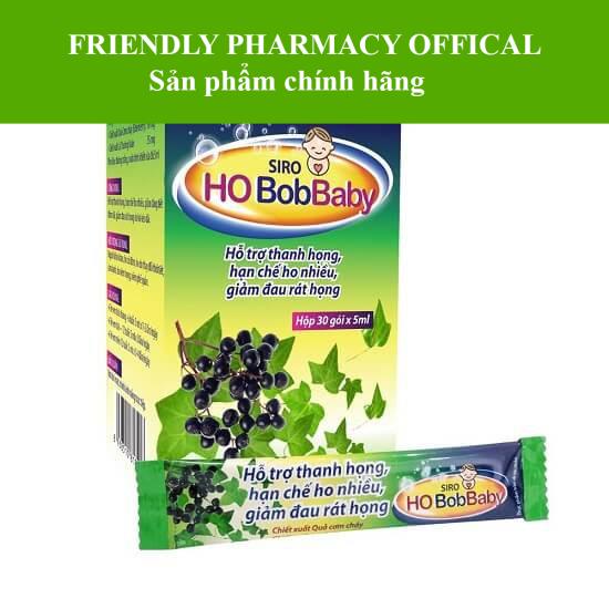 SIRO HO BOBBABY – Hỗ trợ giảm ho khan, ho lâu ngày do viêm họng, viêm phế quản (Hộp 30 gói)