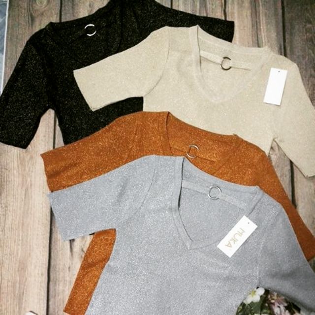 Áo len nhũ cổ joker cho nữ