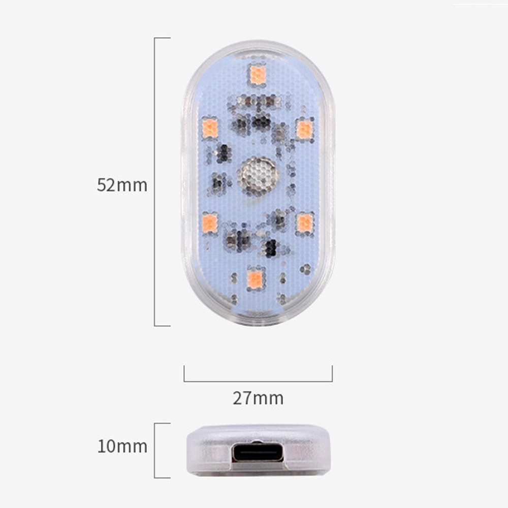 Đèn Led Cảm Ứng Không Dây Gắn Trần Xe Hơi, Tủ Quần Áo Kèm Cổng Sạc USB Tiện Lợi