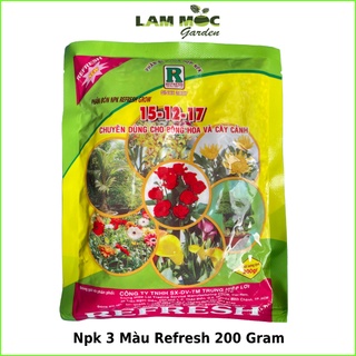 Phân bón npk refresh grow 15-12-17 - điều hòa sinh trưởng cây trồng - gói 200 gram