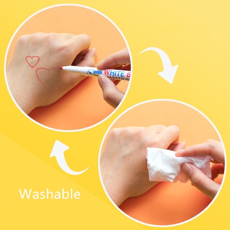 Bút lông 8/12 màu dùng để tô màu/ viết bảng cho học sinh