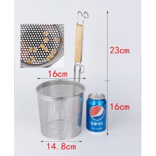 Vợt trụng hủ tiếu inox (vá trụng hủ tiếu) - 14.8x16cm