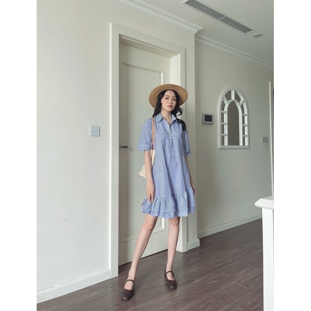 YUMINA DRESS - Váy sơ mi thiết kế bèo tầng nhẹ REGEN
