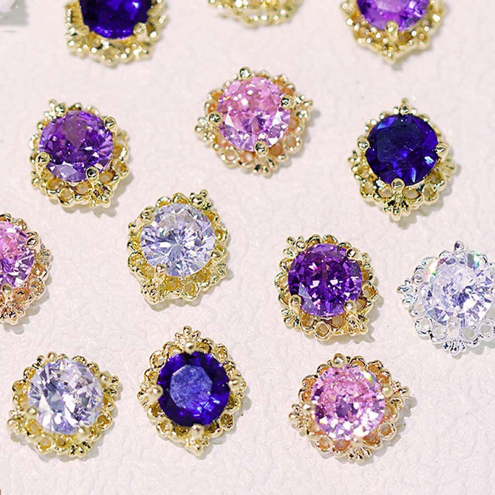 Phụ Kiện Trang Trí Móng Tay Hình Tròn Tiện Dụng|Hạt Charm 3D Lấp Lánh Thời Trang Đính Móng Nghệ Thuật