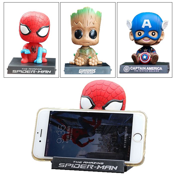 Giá đỡ điện thoại 10cm hình biểu tượng Captain America sáng tạo