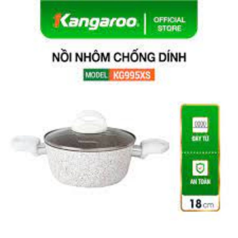 Nồi nhôm chống dính Đáy từ kangaroo KG995XS size 18cm