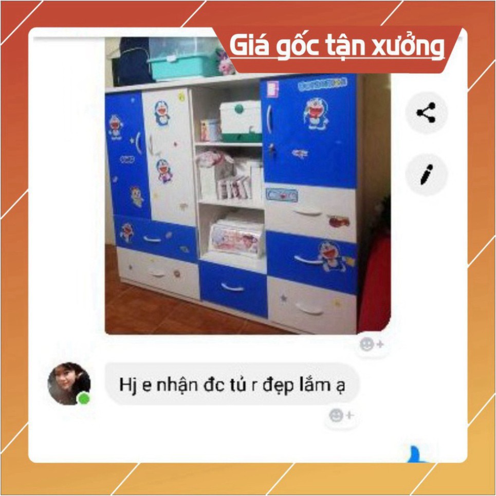 [Chỉ ship HN] Tủ quần áo trẻ em nhựa đài Loan cho bé kích thước 125*145 Freeship