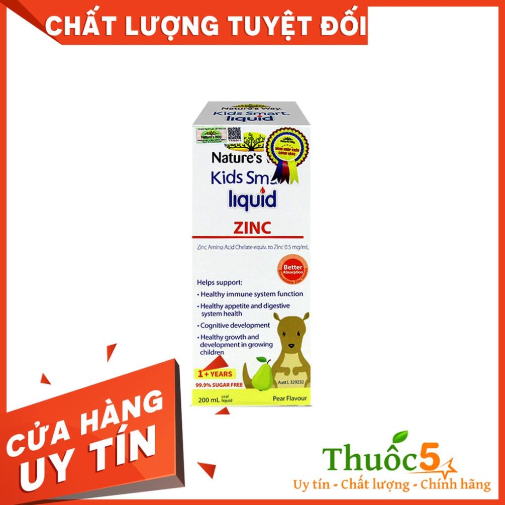[Giá Gốc] Siro uống Nature's Way Kids Smart Liquid Zinc bổ sung kẽm, tăng sức đề kháng cho bé 200ml
