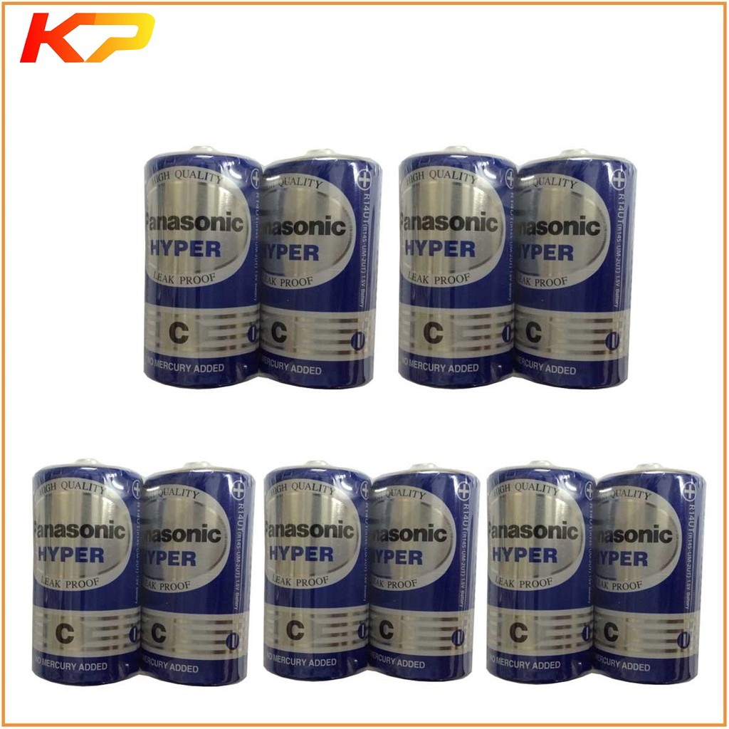 5 vỉ pin panasonic Trung R14UT/2S ( Vỉ 2 viên )