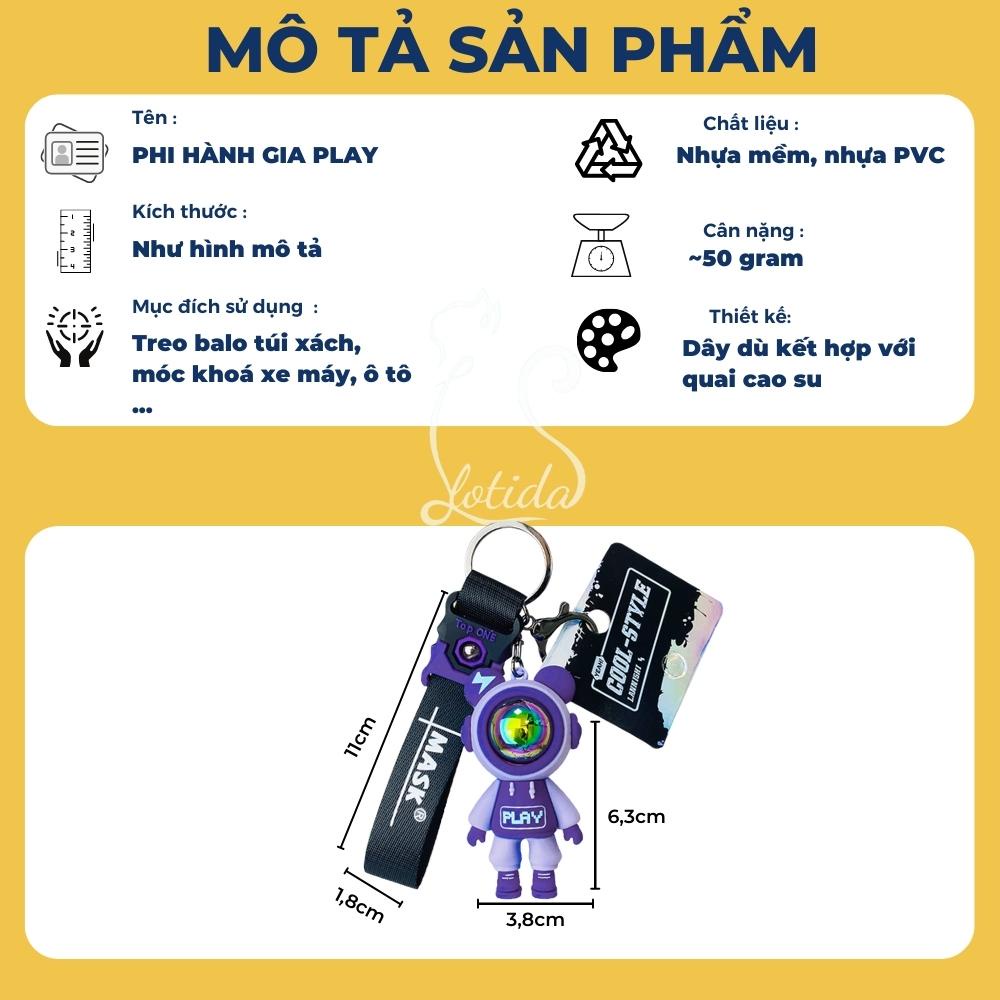 Móc khóa xe máy phi hành gia cute dễ thương, móc chìa khoá xe máy, ô tô phụ treo balo túi xách tiện lợi hot trend Bolita