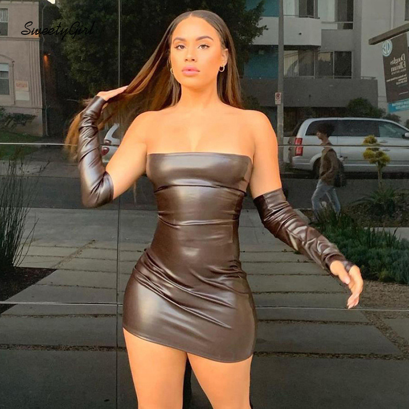 Đầm mini ôm dáng vừa vặn trễ vai màu trơn thời trang gợi cảm dành cho nữ