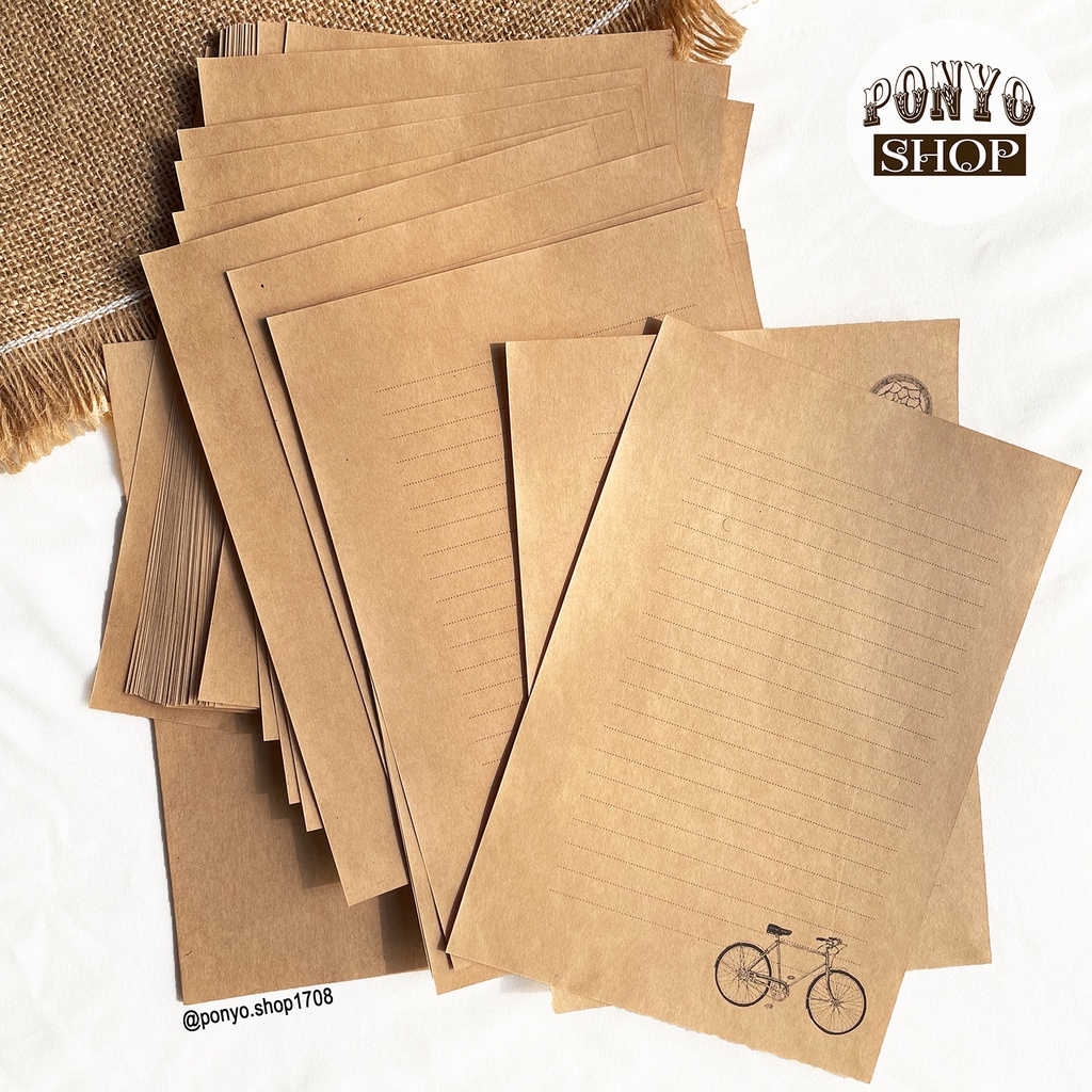 Set 60 tờ giấy kraft làm ruột sổ tay Handmade Vintage