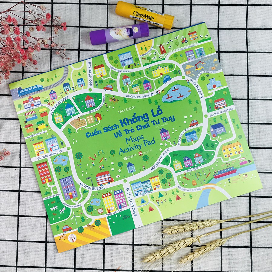 Sách - Cuốn Sách Khổng Lồ Về Trò Chơi Tư Duy - Maps Activity Pad - Dành Cho Bé Từ 5+