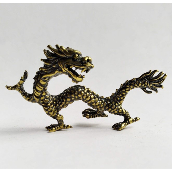 Tượng rồng mini 🎁FREESHIP🎁Tượng Rồng bằng đồng -Tượng con rồng phụ kiện tiểu cảnh làm móc khóa