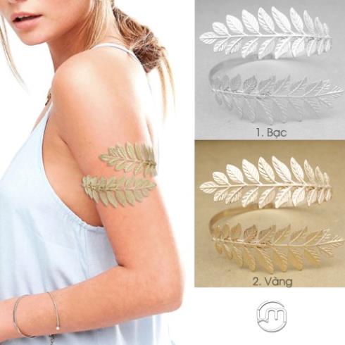 Phụ kiện thời trang giá rẻ- Vòng đeo bắp tay cành lá bản to ấn tượng
