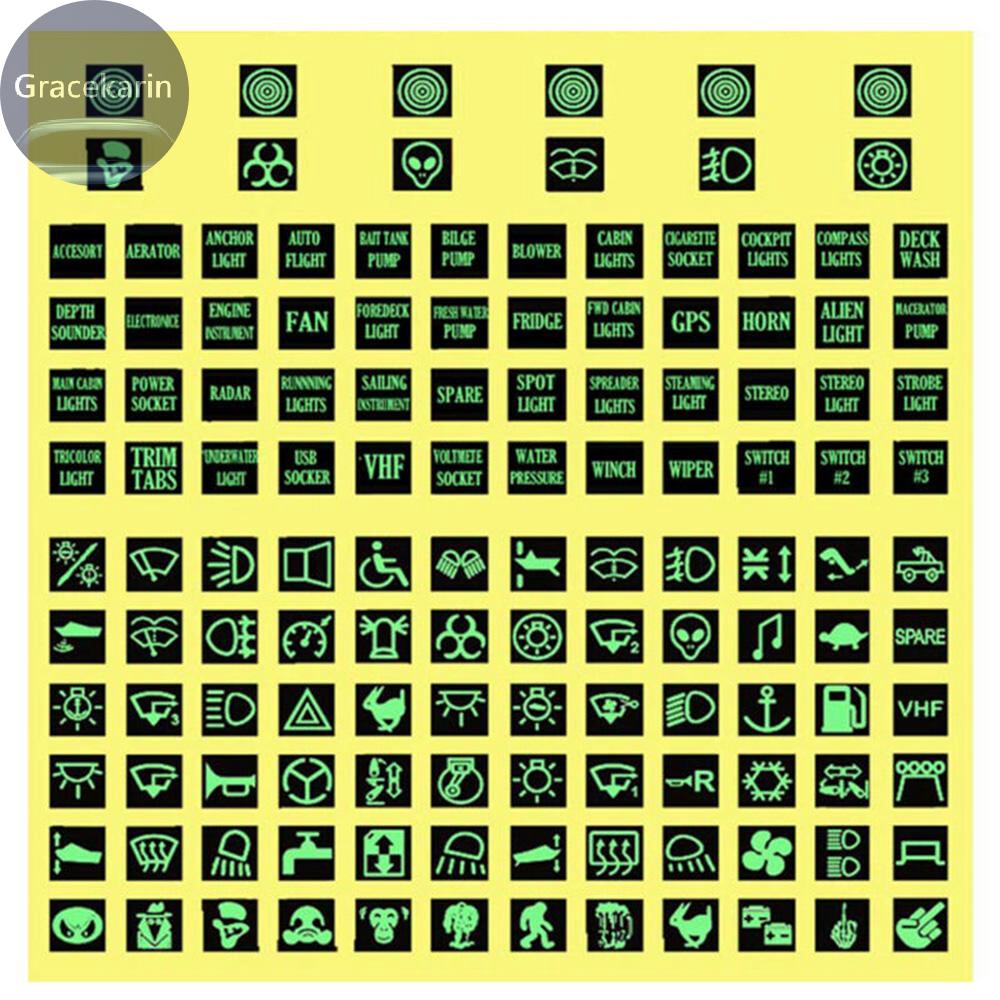 1 Tấm Nhãn Dán Trang Trí Công Tắc Màu Dạ Quang