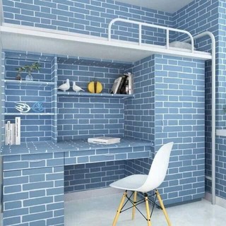 CUỘN 10M GIẤY DÁN TƯỜNG (decal cuộn) MÃ GẠCH XANH