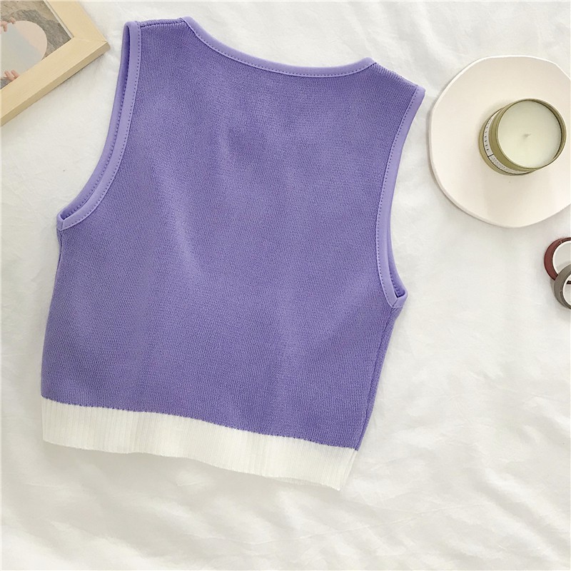 Áo Dệt Kim Không Tay Thêu Hình Bướm Xinh Xắn Cho Nữ | BigBuy360 - bigbuy360.vn