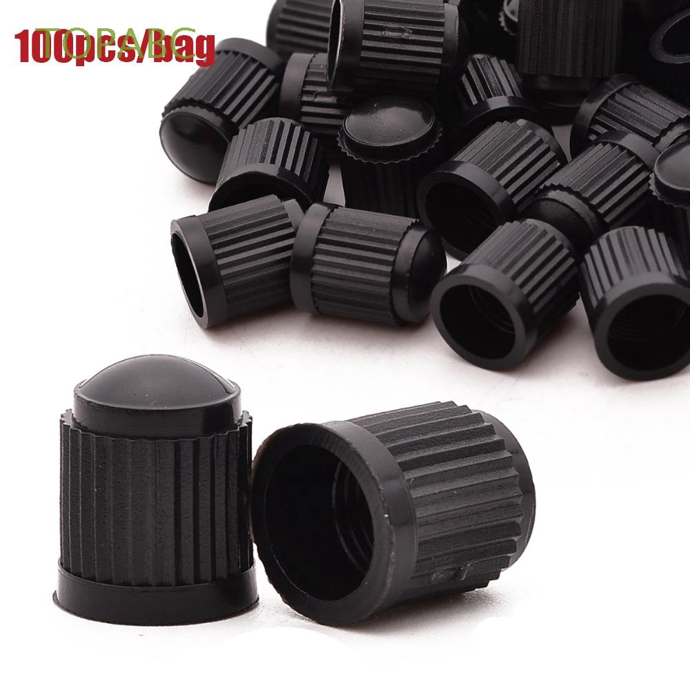 Set 100 nắp đậy van bơm lốp xe bằng nhựa kích thước 12x10mm