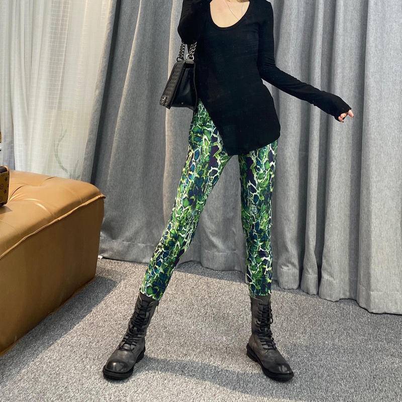 Quần Legging Lưng Cao In Họa Tiết Da Rắn Xanh Thời Trang Cá Tính Cho Nữ