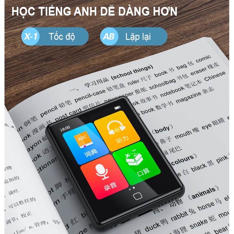 Máy Nghe Nhạc MP3 Màn Hình Cảm Ứng 2.8 Inch Ruizu M20 Bộ Nhớ Trong 16GB - Hàng Chính Hãng