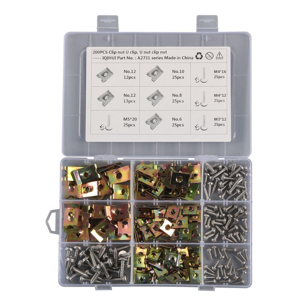 Set 1 / 200 Kẹp Ốc Vít Tự Cắt 200 Cái Mới