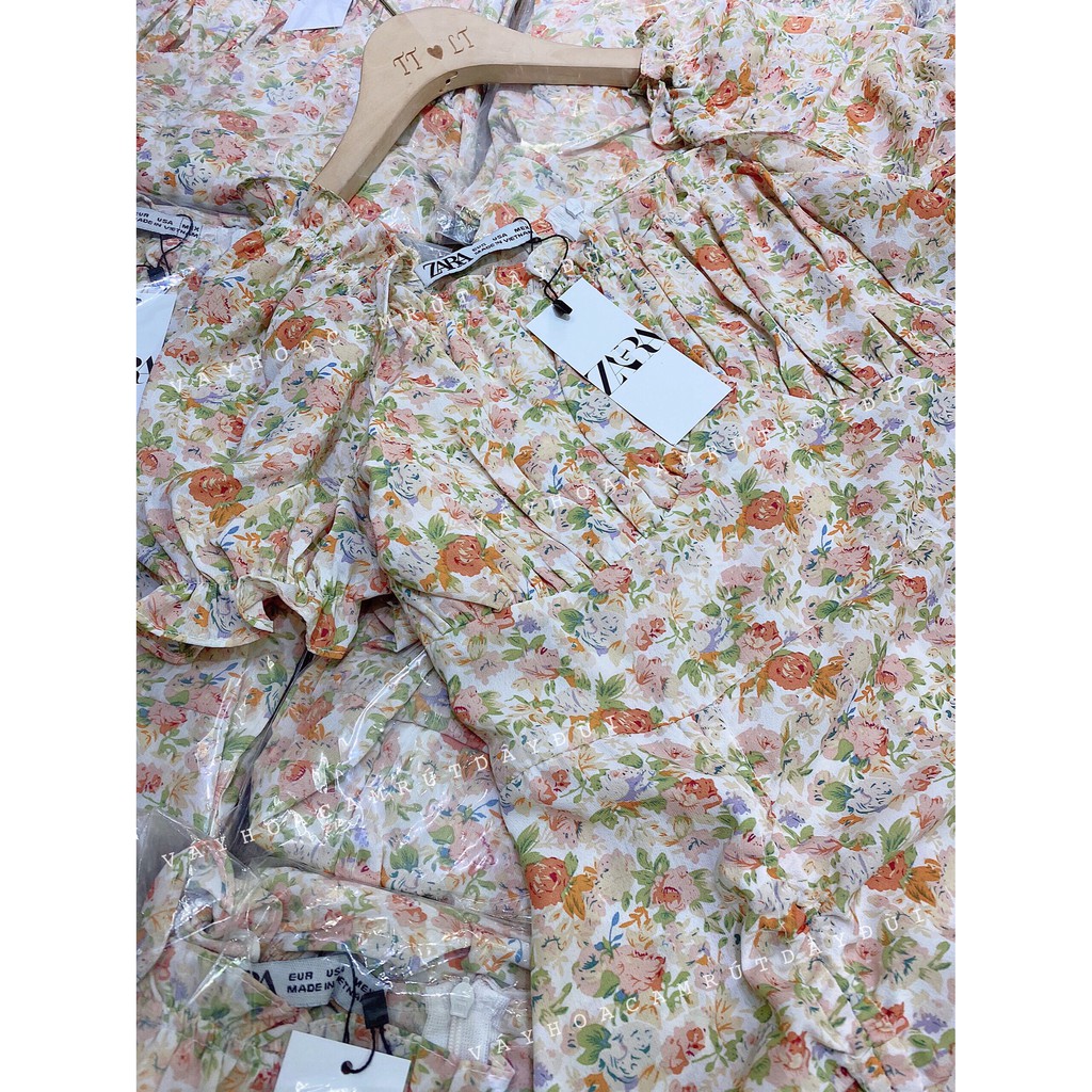 Váy Maxi Hoa Cổ Vuông Xẻ Tà Siêu Nữ Tính | BigBuy360 - bigbuy360.vn