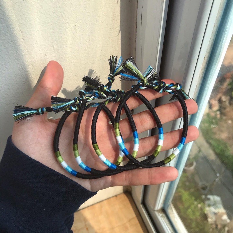 Vòng wrap ombre xanh lá/biển