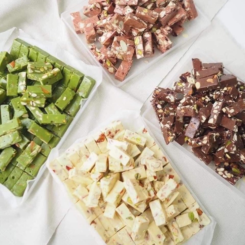 Kẹo nougat vị matcha