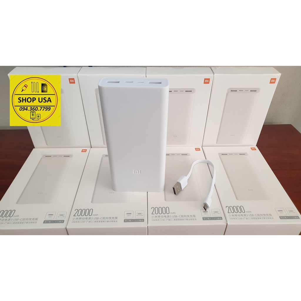 Pin Sạc Dự Phòng Xiaomi Gen 3 20000mAh 18W Sạc Nhanh Bảo Hành 12 Tháng 1 Đổi 1