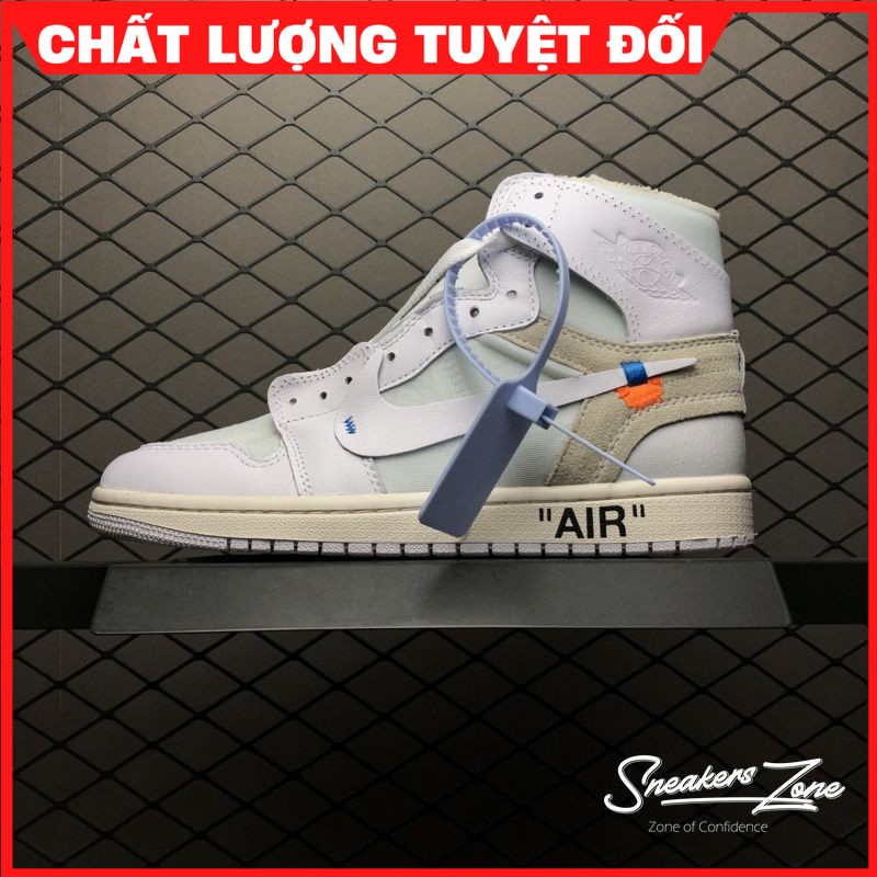 Giày Thể Thao AIR JORDAN 1 OFF WHITE Retro High Full White Full Trắng Cổ Cao Cực Phong Cách Cho Cả Nam Và Nữ
