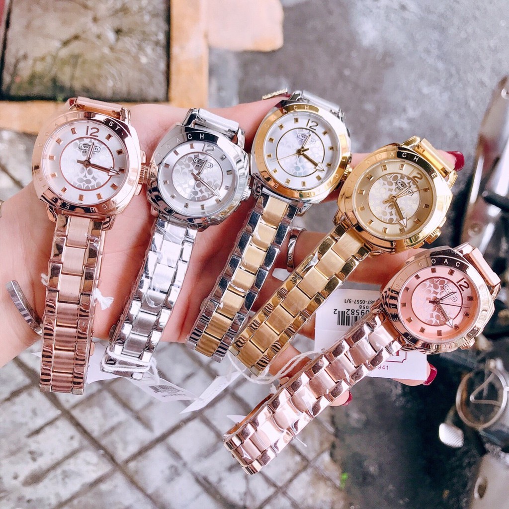 Đồng Hồ Coach Nữ Dây Kim Loại Demi Vàng 35mm Authentic