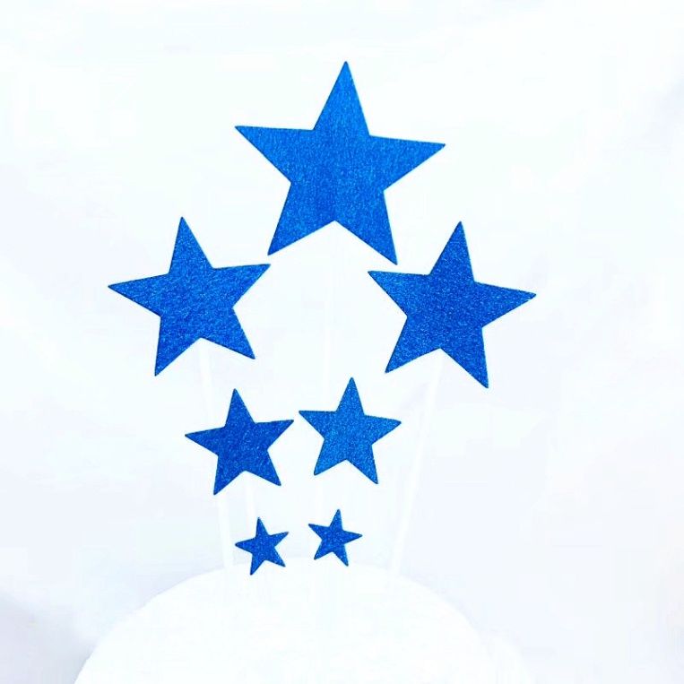 đồ trang trí bánh sinh nhật [FREESHIP❤️] set cắm sao giấy loại đẹp