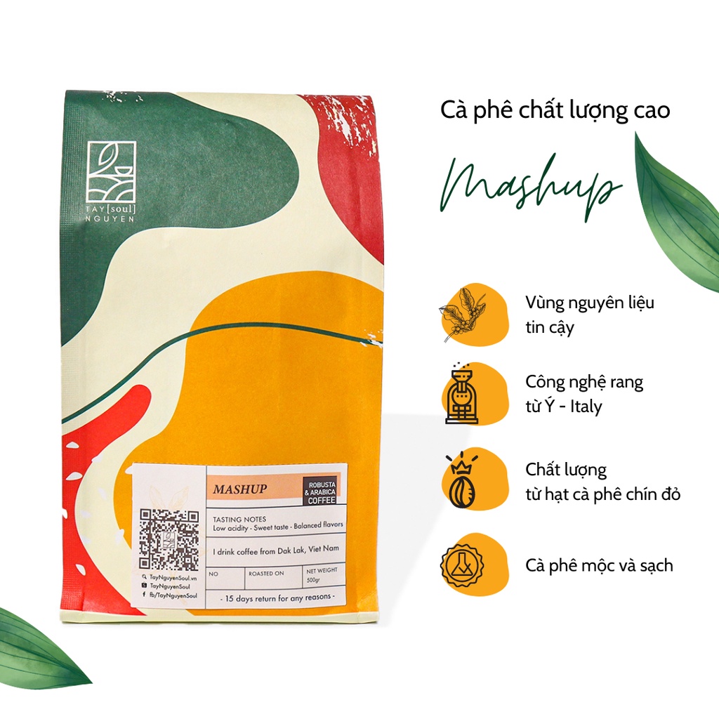 Cà phê Blend 7/3 Robusta/Arabica nguyên chất rang mộc 100% hương vị cực kỳ lôi cuốn thơm nồng nàn từ TaynguyenSoul | BigBuy360 - bigbuy360.vn
