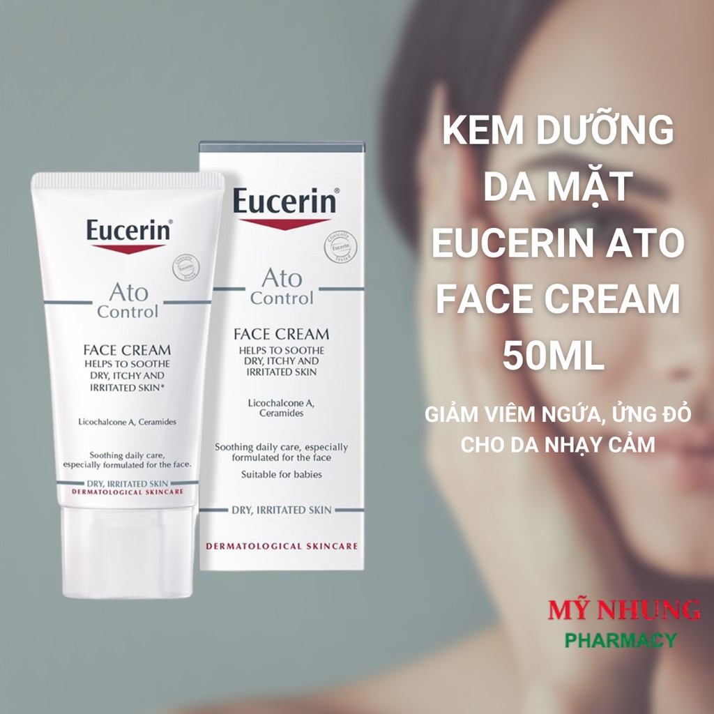 Eucerin AtoControl Face Cream – Kem dưỡng da mặt giảm viêm ngứa, ửng đỏ dành cho da khô nhạy cảm – 50ml