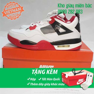 Giày jordan 4 Đỏ Trắng giá rẻ