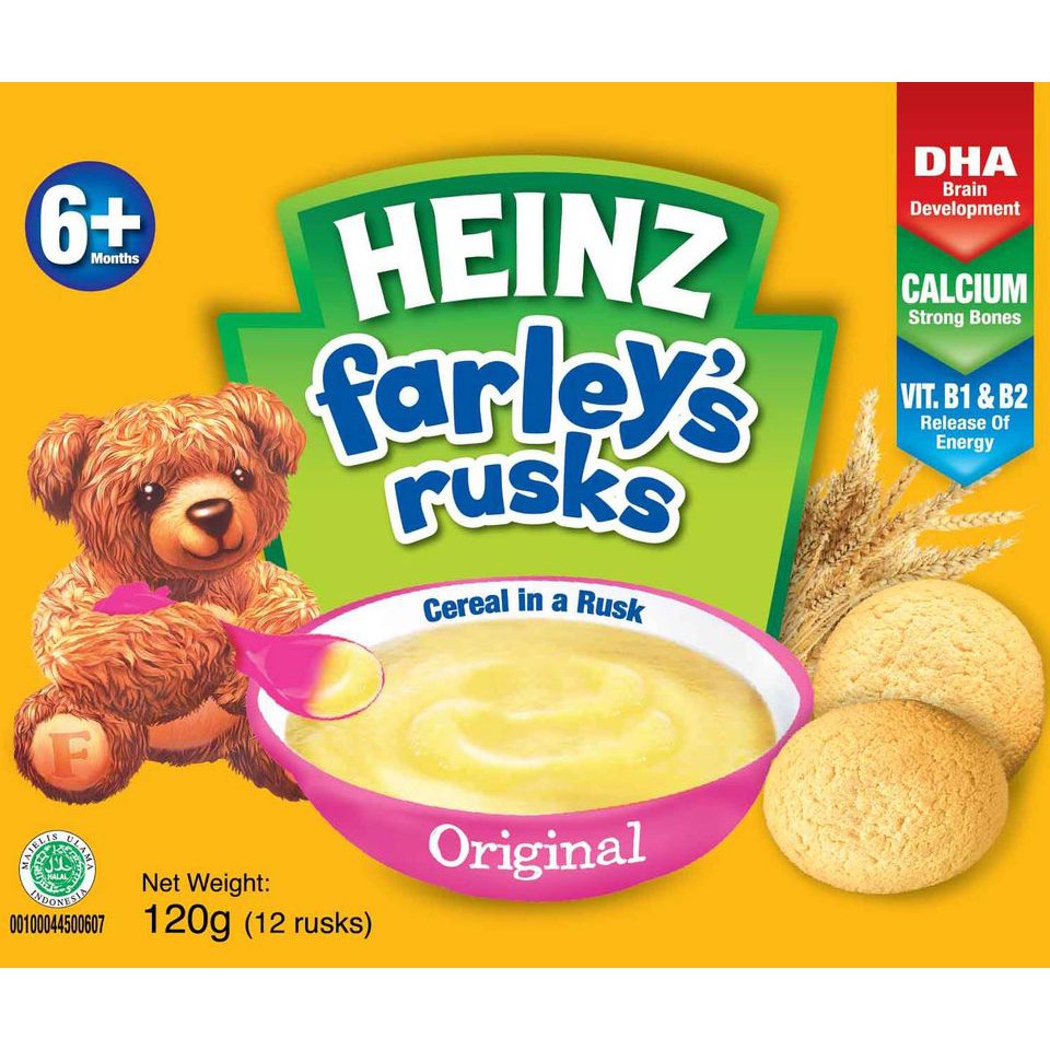 Bánh Quy ăn dặm Vị Truyền Thống HEINZ 120g giúp bé tập nhai