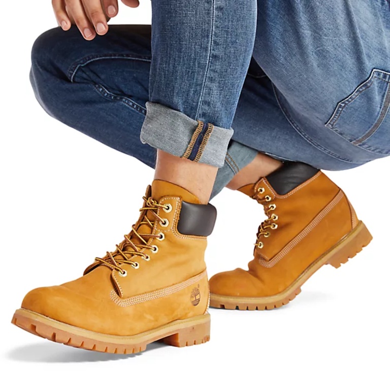 Giày Timberland Boots Chính Hãng FREESHIP Timberland 6 Inch Premium Men's Boots Wheat - Giày Cổ Cao Nam Timberland