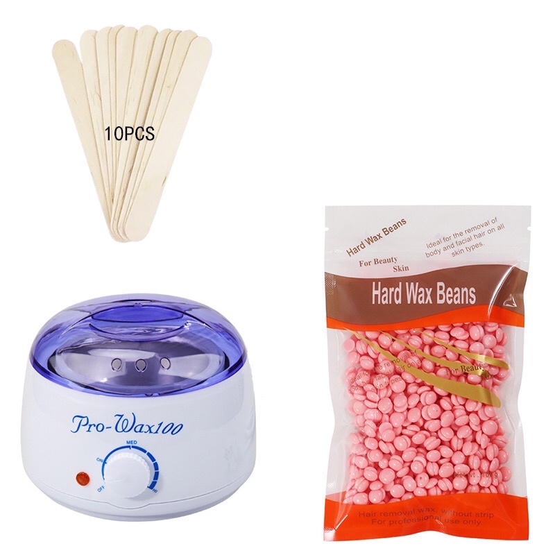 Combo nồi nấu sáp wax lông + 100g sáp ( sữa dừa) + 5 que gỗ