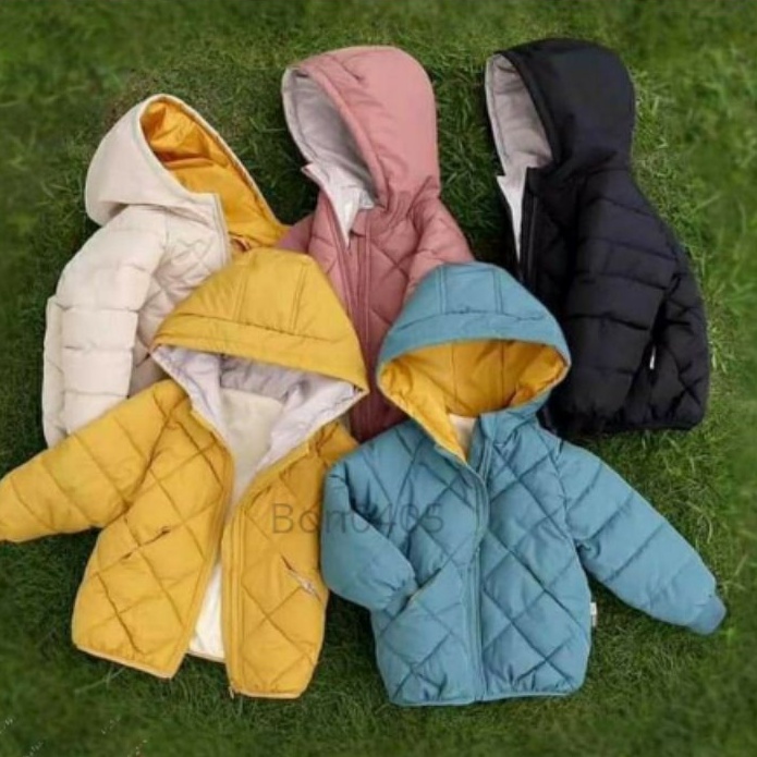 Áo Khoác Phao Quảng Châu Trần Trám Lót Nỉ Nhẹ Ấm Cho Bé Trai Bé Gái 3-7 Tuổi