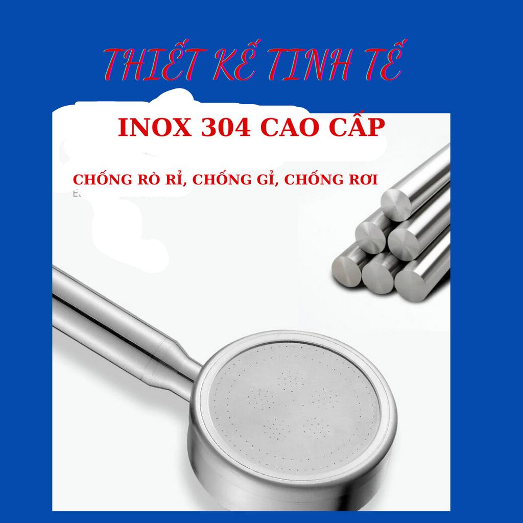 Bát sen tắm tăng áp 304, vòi sen tăng áp 304, bộ vòi hoa sen tăng áp, tay sen tăng áp