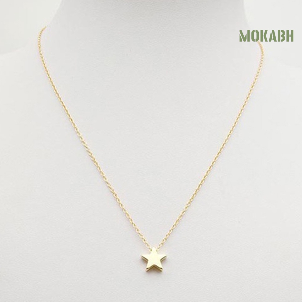 Vòng cổ Hình Ngôi Sao Năm Cánh Đơn Giản Chống Rỉ Sét Cho Nữ