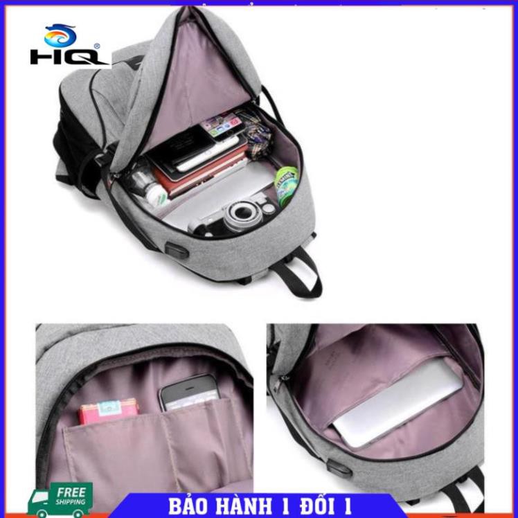 🎒 Bộ đôi Balo+túi đeo chéo nam nữ kèm cổng sạc phong cách hiện đại 208207 🎒 Balo TLG 🎒