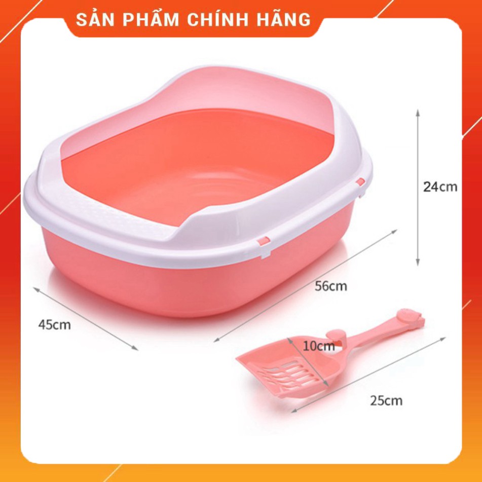 [PETHOME] Khay vệ sinh cho mèo kèm xẻng cỡ lớn 0165 chất liệu nhựa PP cao cấp